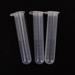 Tubo de prueba transparente de plástico con tapa 10 ml