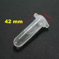 Tubo de prueba transparente de plástico con tapa 2 ml
